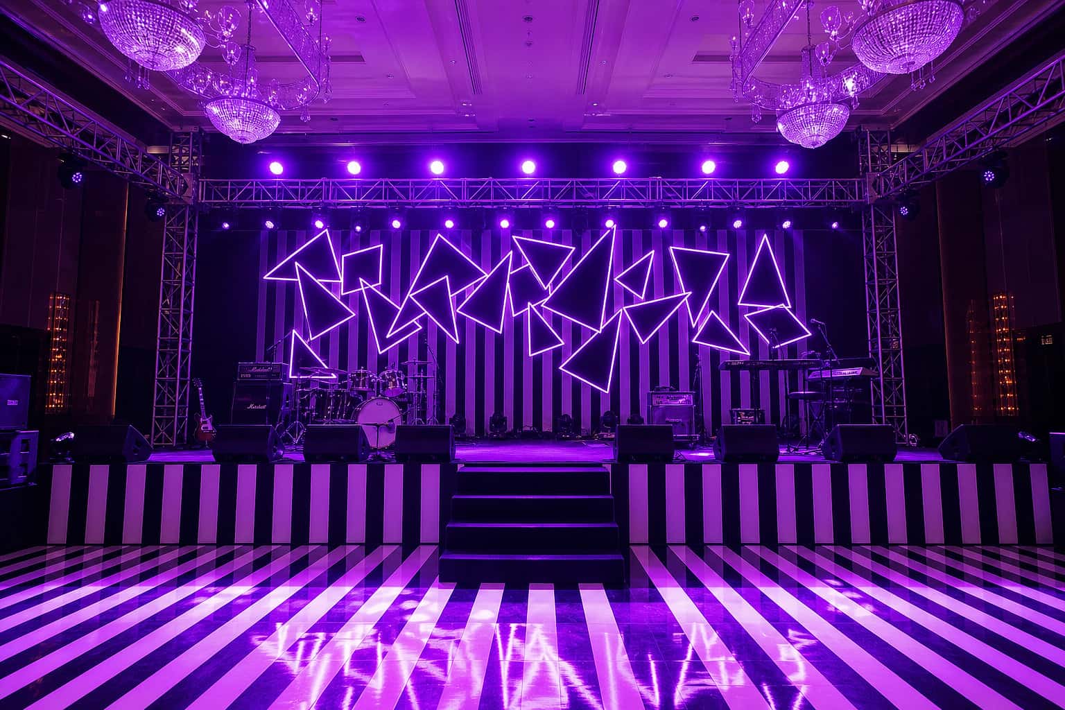 Live production by RKPRODXN — stage and lighting rig
