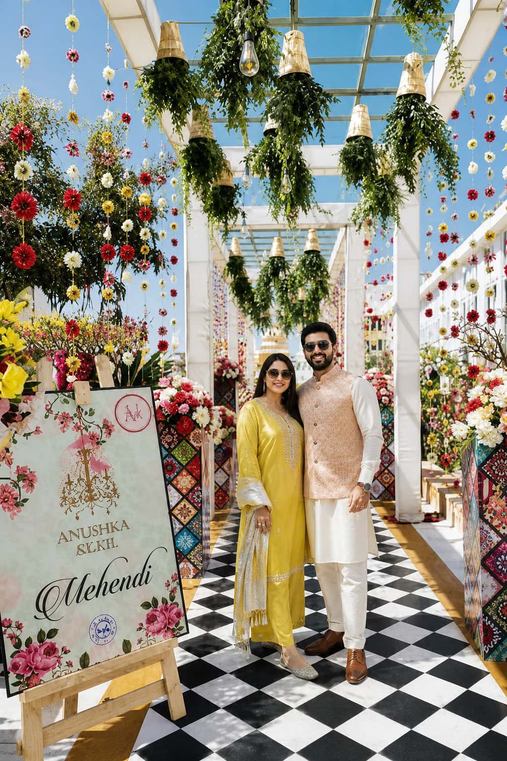 Wedding and social event styling by RKPRODXN — mehendi garden lounge · 2