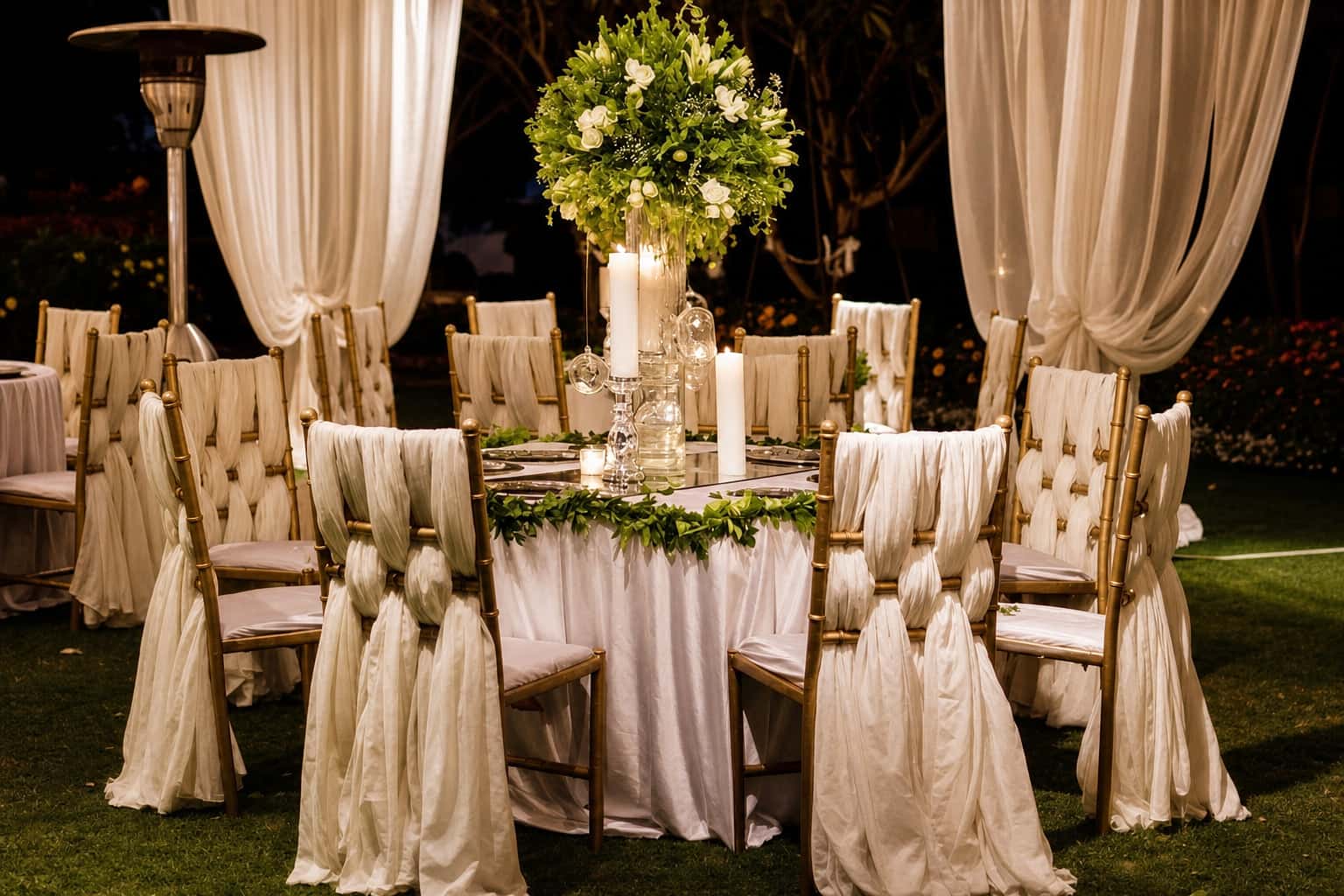 Wedding and social event styling by RKPRODXN — evening mandap glow · 3