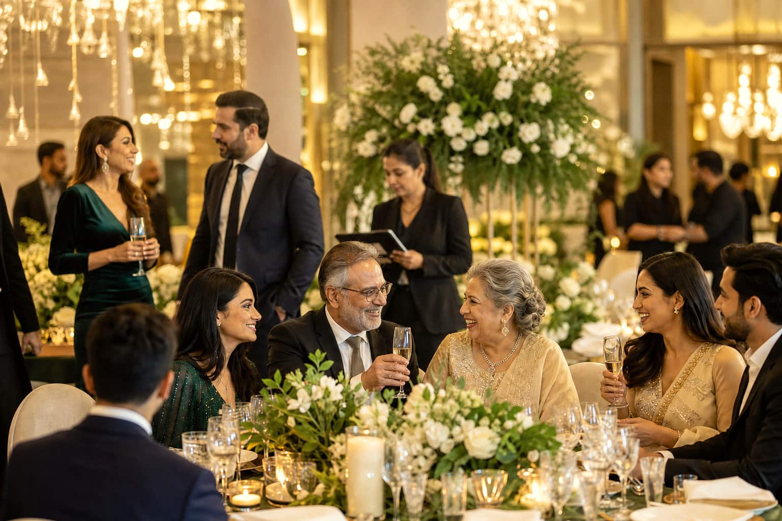 Guests celebrating at a premium awards evening