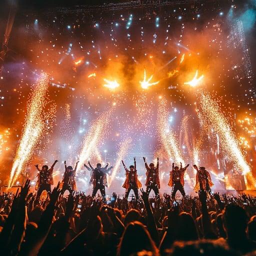 Large LED wall stage production